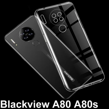 Kılıf Blackview A80 A80s Cam Koruyucu Yumuşak TPU Telefone arka kapak Coque Blackview A80 Silikon Çapa Temizle Funda Kabuk