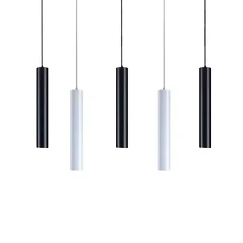 Kısılabilir LED avize uzun tüp lamba çapı 30MM restoran dükkanı bar dekorasyon bobin avize mutfak lambası 7W 12W