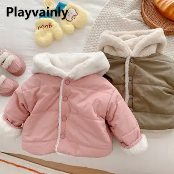 Kış Erkek Kız Ceket Bebek 0-5 Yıl Sıcak Pamuk dolgulu giysiler kapüşonlu ceket Tek Breasting Kalınlaşmak Ceket Çocuklar Dış Giyim EY284