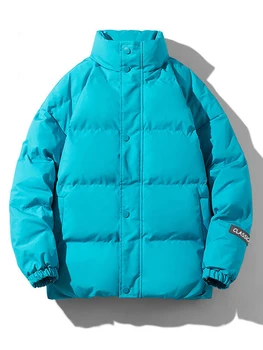 Kış Yeni Kalınlaşmış Kar Parka Orta uzunlukta Büyük Cepler Gevşek Kapşonlu Ceket Gevşek 4XL Kış Ceket Kadınlar Erkekler İçin