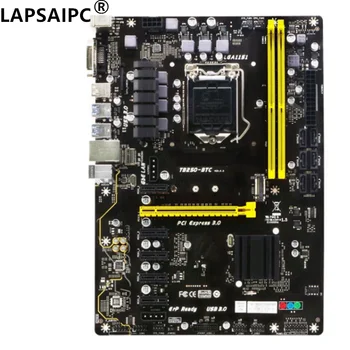 Lapsaipc TB250-BTC B250 6GPU Madencilik anakart DDR4 LGA 1151 32 GB USB2. 0 USB3. 0 B250 Masaüstü Anakart