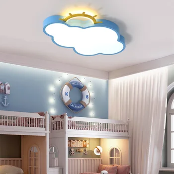 LED Bulut Tavan ışıkları demir Abajur armatür Tavan Lambası çocuk Bebek çocuk yatak odası aydınlatma armatürleri Renkli aydınlatma ışığı