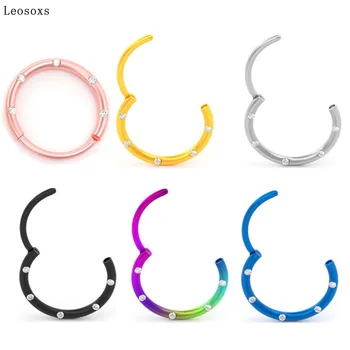 Leosoxs 2 adet Yeni Paslanmaz Çelik Vücut Piercing Toka Burun Halkası Unisex