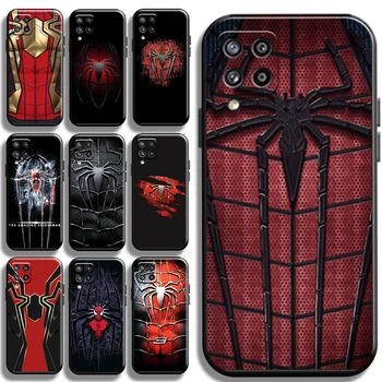 Marvel Örümcek Adam Logosu Samsung Galaxy A21 A21S telefon kılıfı Siyah Carcasa Tam Koruma Yumuşak TPU Darbeye Dayanıklı Kabuk Kılıfları