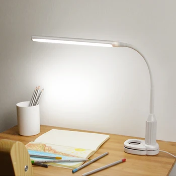 Masa lambası göz koruması kelepçe klip ışık kademesiz Kısılabilir bükülebilir USB Powered dokunmatik sensör kontrol LED masa lambası