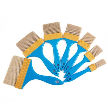 Mavi Plastik Saplı Tepeli naylon iplik Boya Fırçası Araba Temizleme Fırçası Domuz Saç Fırçası