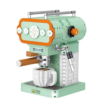 Mini Blokları Kahve Makinesi Montaj Modeli oyuncak inşaat blokları Çocuk Noel Hediyeler İçin