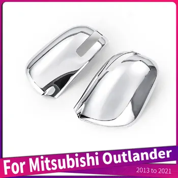 Mitsubishi Outlander 2013 için 2021 ABS Krom Araba Dikiz Aynası çerçeve Dış Dekorasyon