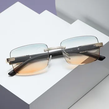 Moda Kare Güneş Gözlüğü Kadın Lüks Erkek / Kadın Metal güneş gözlüğü Klasik Vintage UV400 Açık Oculos De Sol