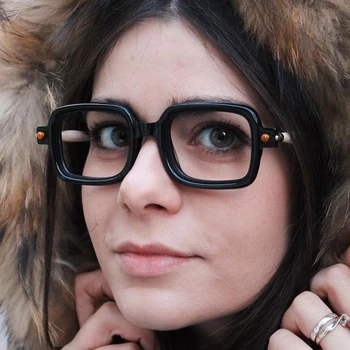 Moda Vintage Kare Güneş Gözlüğü Kadın Erkek Lüks Marka Tasarımcısı güneş gözlüğü Kadın Erkek Optik Anti-mavi ışık Gözlük