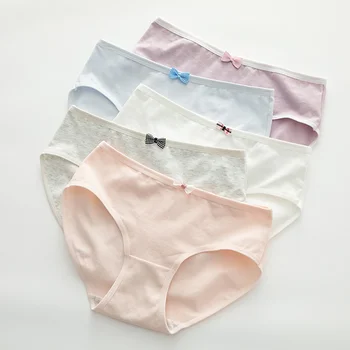 Pamuk Külot Kadın Iç Çamaşırı Düz Renk Pantys Kadın Külot Yumuşak Seksi Orta katlı Kız Kısa Intimates M-XL Tasarım