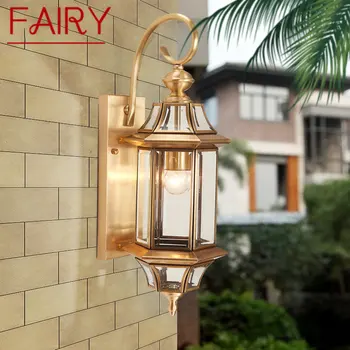 PERİ çağdaş açık pirinç duvar lambası IP 65 yaratıcı tasarım LED bakır aplik ışık dekor ev balkon için