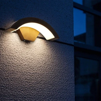 PIR hareket sensörlü LED Sundurma aplik duvar ışık AC85-265V IP54 Indüksiyon lamba peyzaj Spot balkon koridor bahçe aydınlatması