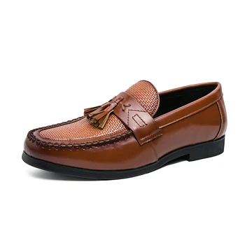 Rahat erkek deri ayakkabı Püskül Loafer'lar Yüksek Kaliteli Lüks Flats Sneakers Adam Elbise Artı Boyutu 48 erkek ayakkabısı Ücretsiz Kargo