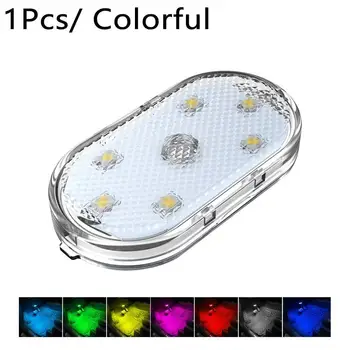 RGB Renkli Araba iç aydınlatma USB şarj edilebilir LED lamba Okuma Lambası 5V Otomatik Çatı Tavan Lambası Araba Styling Mini Gece Lambası