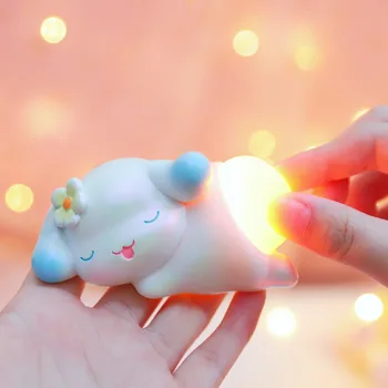 Sanrio Gece Lambası Kulomi Benim Melody Cinnamoroll Popo Silikon Lamba Masaüstü Dekorasyon Eğlenceli Dekompresyon Noel noel hediyesi