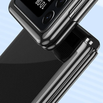 Sağlam Kullanışlı ve Kurulumu kolay Cep Telefonu Katlanır Sert Kapak Kılıf ile uyumlu Z Flip3 Siyah / Mavi / Altın