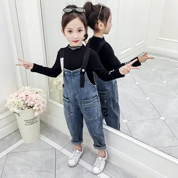 Serin Bahar Sonbahar Bebek Kız Takım Elbise Tişörtü + Tulum 2 adet Çocuklar Genç Dış Giyim Çocuk Giyim Yüksek Kalite