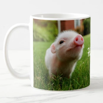 Sevimli Kişiselleştirilmiş Bebek Domuz Kahve Kupa çay bardağı Komik Özel Çılgın Domuz Bayan Hediye Ahır Ahır Çiftlik Hayvan Pet Bardak Teyze Anne