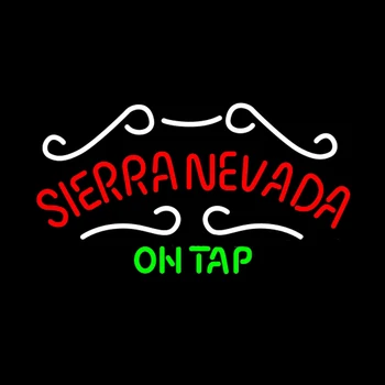 Sierra Nevada Bira DOKUNUN Neon Burcu El Yapımı Gerçek Cam Tüp Bira Bar Mağaza Reklam Dekorasyon Ekran Işığı Lambası 24 