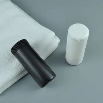 siyah / beyaz 60g talk pudrası şişeleri 50 adet / grup Elek Şişesi 60ml Taşınabilir bebek talk pudrası boş şişe