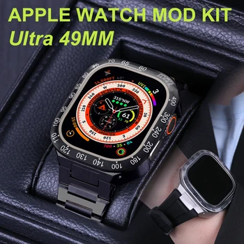 Spor Band Apple Ürünü için Ultra 49mm Kasa Kayışı Paslanmaz Çelik Çerçeve Çerçeve iwatch Serisi Lüks Modifikasyon mod seti YENİ