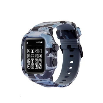 Su geçirmez kılıf İçin apple saat bandı 5 44mm iwatch bileklik 42mm Silikon Kayış bilek pulseira Bilezik akıllı saat Aksesuarları döngü