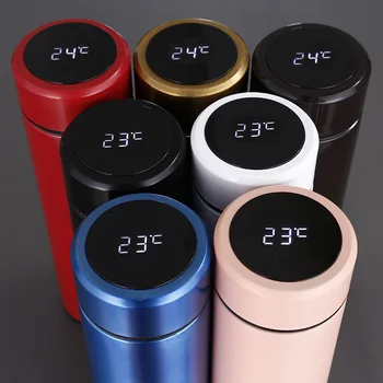 Sıcaklık Göstergesi termos kupa garrafa termica 304 Paslanmaz Çelik Akıllı Termal Yalıtım termos Highend hediye fincan