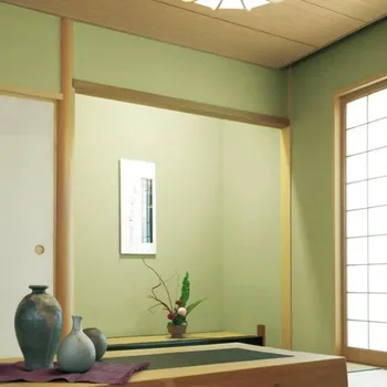 Tatami duvar kağıdı yeşil düz renk ve oda Japon dekoratif duvar kağıdı yatak odası restoran Japon toz yeşil çay
