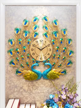Tavuskuşu duvar saati Ev Moda Yaratıcı Saat Sessiz Dekoratif duvar saati Avrupa Kuvars Saat Büyük Phoenix Saat