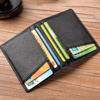 Ultra İnce Mini Cüzdan İş PU Deri Sihirli Cüzdan bozuk para cüzdanı Kredi kart tutucu Cüzdan Moda Çanta Erkek Kadın Cüzdan