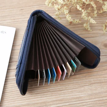 Unisex Cüzdan Deri Çoklu kart yuvası kart tutucu Fermuar bozuk para cüzdanı Dikey Cüzdan Debriyaj 5 Renkler