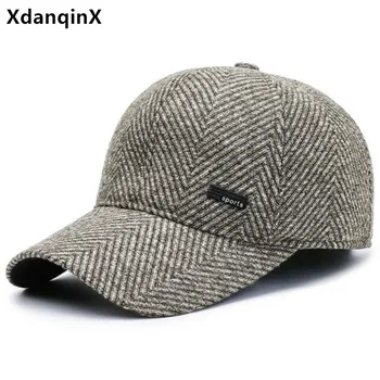 XdanqinX Yeni Kış erkek Kalın Sıcak Beyzbol Kapaklar Snapback Kap Soğuk Geçirmez Earmuffs Şapka Ayarlanabilir Boyutu Rahat Kemik Spor Kap