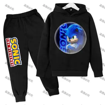 Y2k Giysileri Serin Hoodie Takım Elbise Kazak Anime Sonic Moda Takım Elbise 100-3XL Essentials Yeni Kazak Hoodies çocuk Spor Erkek