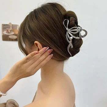Yeni İnci Yay Saç Pençe HeaddressTrendy Metal Geometrik Kelebek Toka saç tokası Kız Kadınlar İçin saç aksesuarları saç tokası