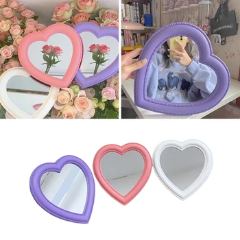 Yeni Kalp Makyaj Kozmetik Ayna Duvara Monte Masaüstü Yatak Odası Dekorasyon Kalp şeklinde Asılı Çekim Fotoğraf Sahne Kızlar İçin