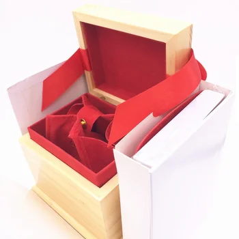 yeni kare Kırmızı kutu izle kitapçık kart etiketleri ve kağıtları ingilizce saatler Kutusu Orijinal İç Dış Erkek Kol Saati kutusu