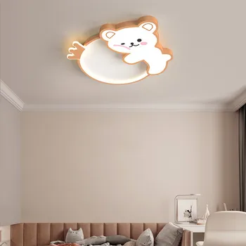 Yeni Nordic ışık lüks yatak odası led tavan lambası basit modern sevimli karikatür çocuk lambası