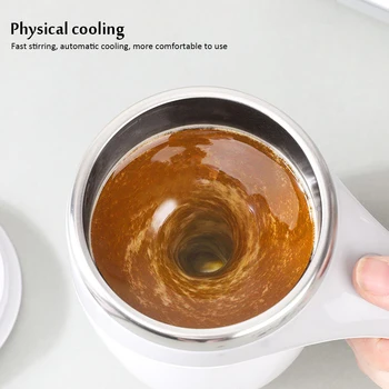 Yeni Otomatik Öz Karıştırma Manyetik Kupa Paslanmaz Çelik Kahve Süt Karıştırma Fincan Yaratıcı Blender Akıllı Mikser Termal Fincan Kupa Bardak
