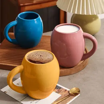 Yeni ışık lüks moda kahve fincanı seramik kupa çift kahvaltı fincan süt kupası çay büyük kapasiteli fincan butik mutfak malzemeleri