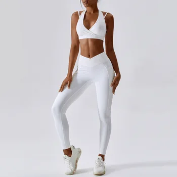 Yoga Seti 2 ADET Spor egzersiz kıyafetleri Kadınlar için Dikişsiz Tayt Spor Sutyeni Takım Elbise Kadın Giyim Yüksek Bel Şort Kadın Eşofman