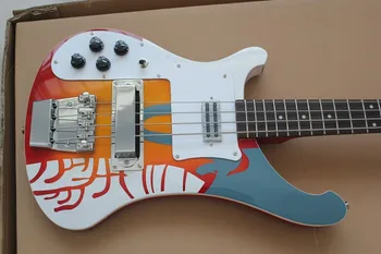 Çin gitar fabrika Özel En Kaliteli enstrüman Solak Çok Renkli 4 Dizeleri 4003 Rick Elektrik Bas Gitar 59