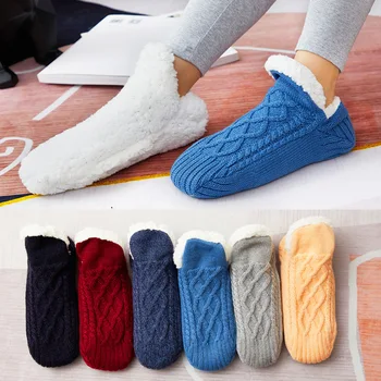 Çocuk Kat Çorap Peluş Kalınlaşmış Çorap Kış sıcak tutan çoraplar Mercan Kadife Kapalı Çorap Kadın Sıcak Çorap Erkek Ev Çorabı