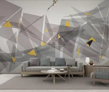özel 2020 duvar kağıdı 3d stereoskopik Modern minimalist geometri ev geliştirme 3D fotoğraf duvar kağıdı