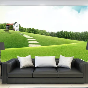 Özel Fotoğraf Duvar Kağıdı Modern Yeşil Yapraklar Suluboya İskandinav Tarzı Duvar duvar kağıdı Oturma Odası TV Yatak Odası 3D Fresk Ev Dekor