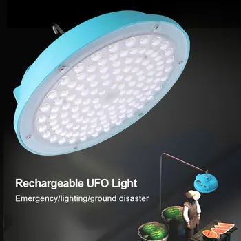 Şarj edilebilir led UFO lamba ev elektrik kesintisi acil ampul süper parlak açık kamp gece pazarı durak aydınlatma