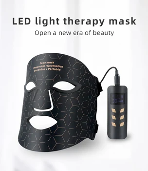 Şarj edilebilir led ışık terapisi Yüz Maskesi Foton terapi lambası Cilt Gençleştirme Kırışıklık Kaldırma Yüz Cilt Bakımı güzellik Maskesi