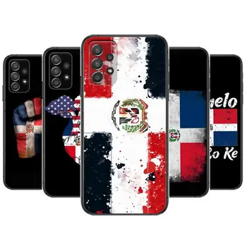 Dominik Cumhuriyeti Bayrağı telefon kılıfı Gövde Samsung Galaxy A70 A50 A51 A71 A52 A40 A30 A31 A90 A20E 5G a20s Siyah Kabuk Sanat Cep