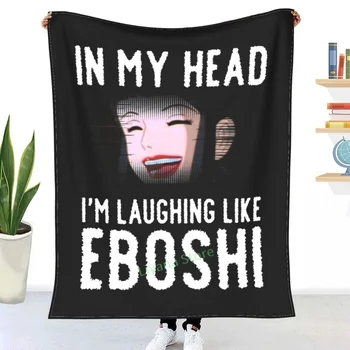 Kafamda Eboshi gibi gülüyorum! Atmak Battaniye 3D baskılı kanepe yatak odası dekoratif battaniye çocuk yetişkin noel hediyesi